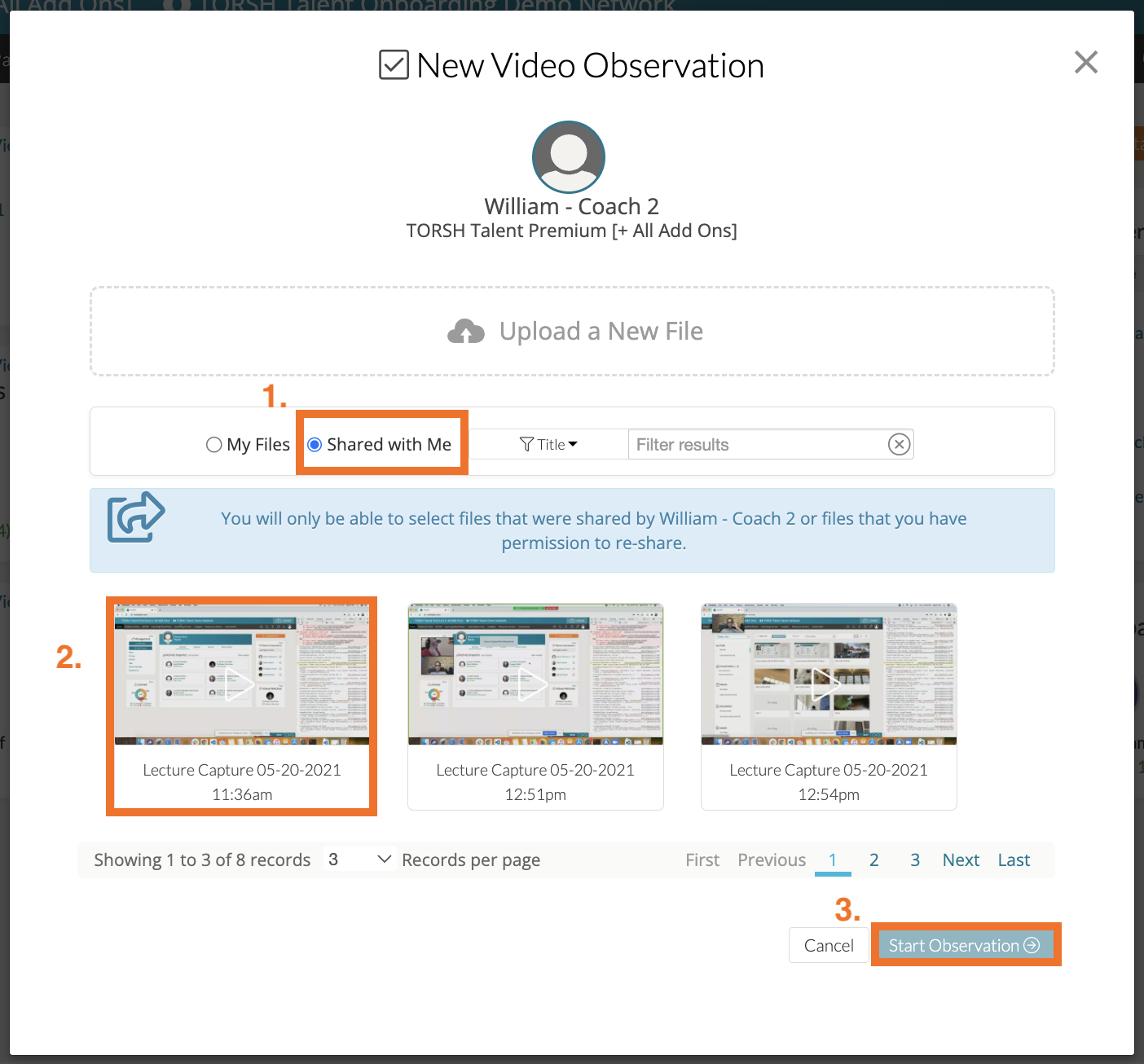 How to complete a Video or File Observation