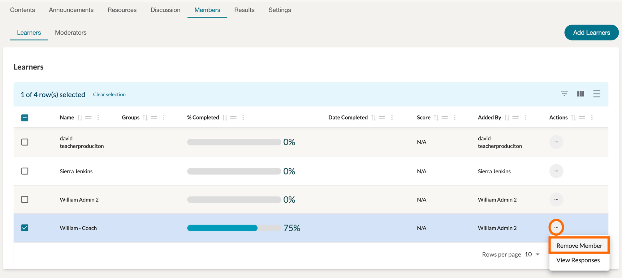 How to remove Learners and Moderators from a Learning Path Module (Admin)