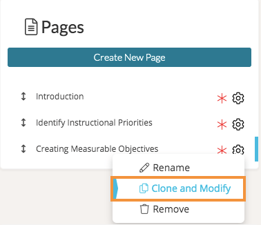 How to duplicate a page within a Learning Path Module (Admin)